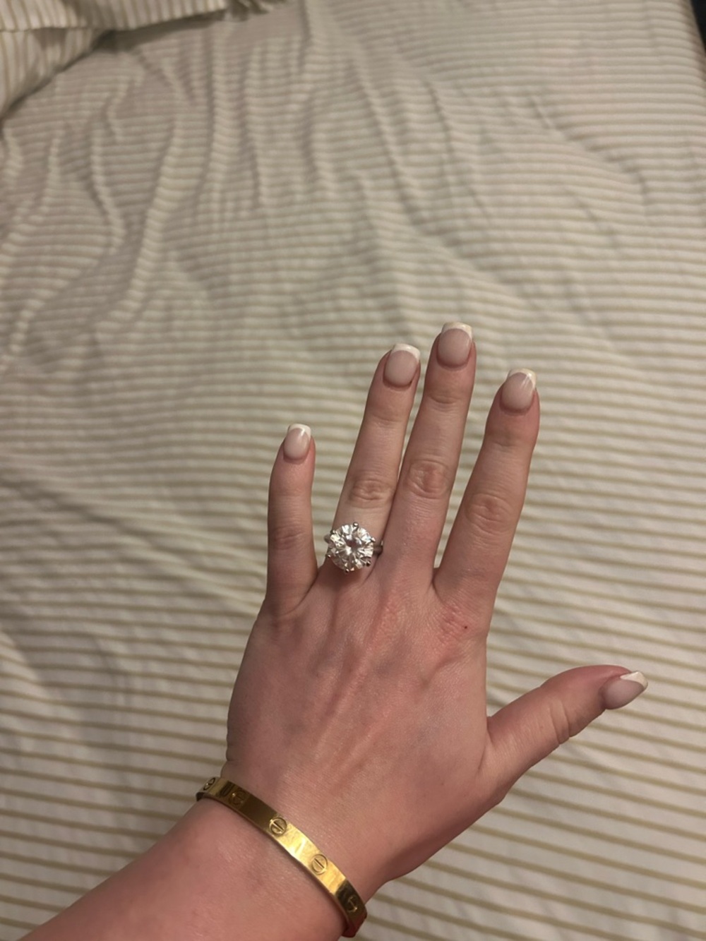 10 CT Moissanite Sterling Silver Ring
